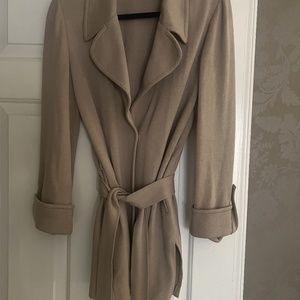 New $1,395 St. John Tan Belted Jacket/Blazer Size 10